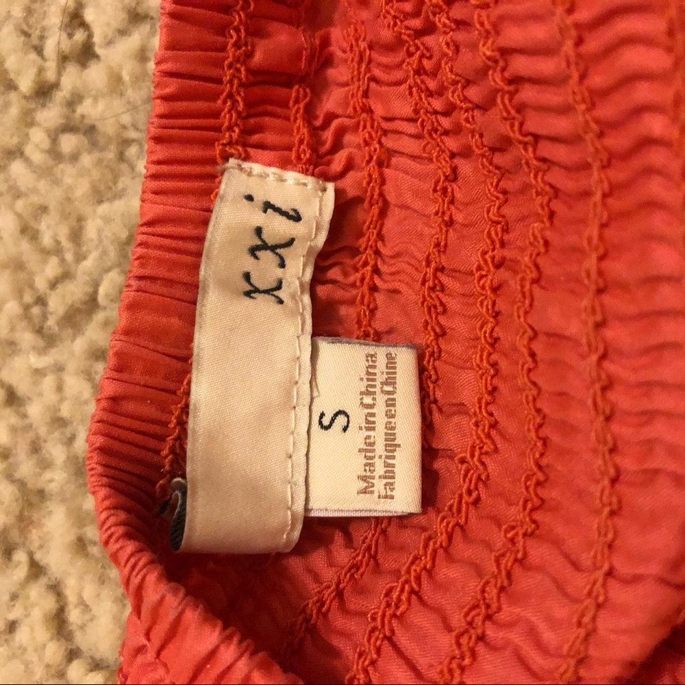 Forever 21 strapless top size small pink with sash - Picture 4 of 4